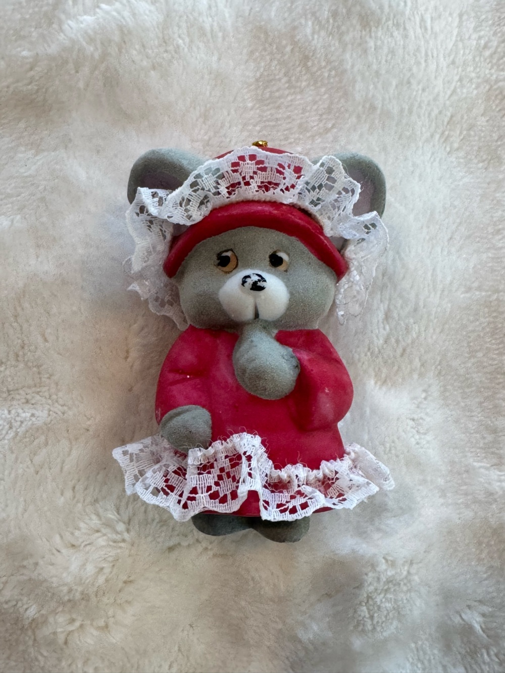 Vintage Jasco Soft 'N Snoozy Chimers mouse bell Christmas ornament